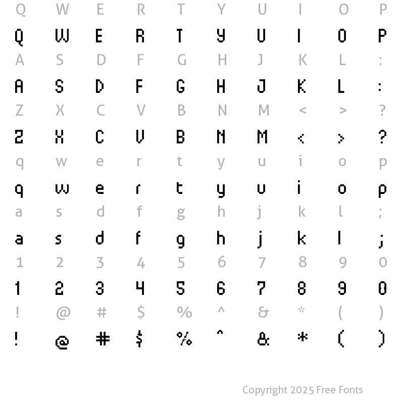 Character Map of UF Orbital Regular UF Orbital Regular