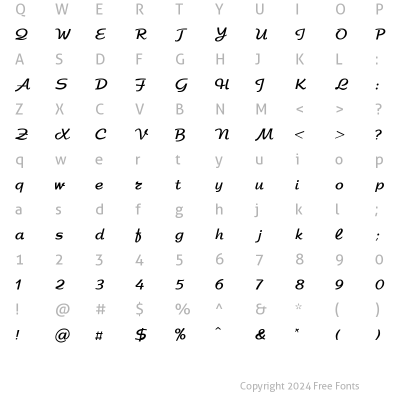 Character Map of Uk_Arbat Bold