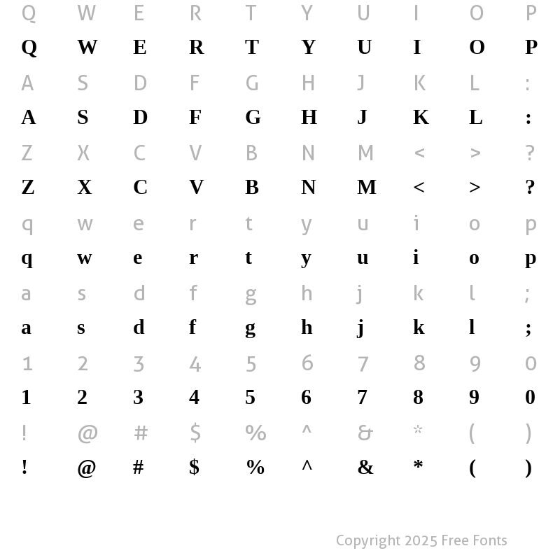 Character Map of UKIJ Tuz Basma Bold