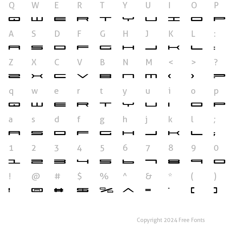 Character Map of Ultra 911 Regular