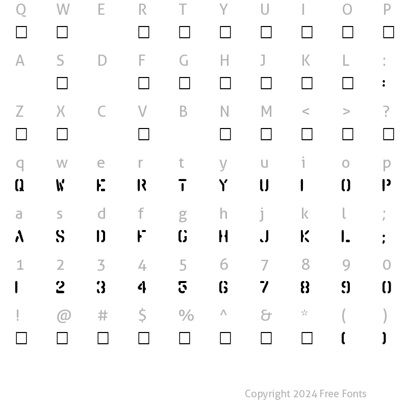 Character Map of Ultra Normal