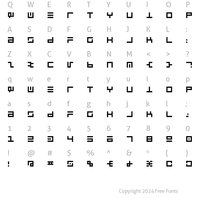 Character Map of UltraLine Regular