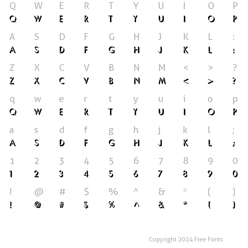 Character Map of Umbra Std Medium