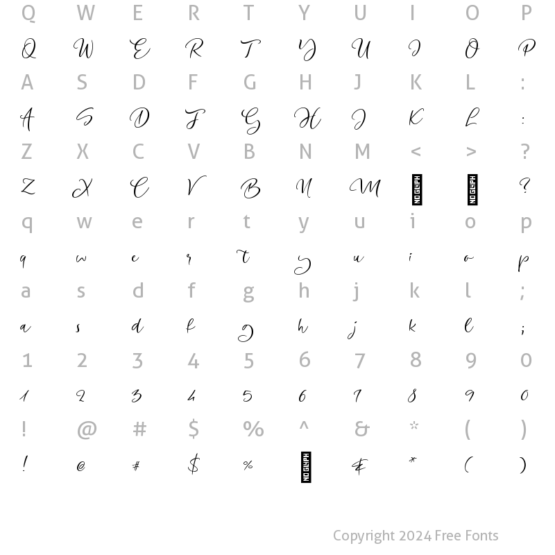 Character Map of Un Jour Merveilleux Regular