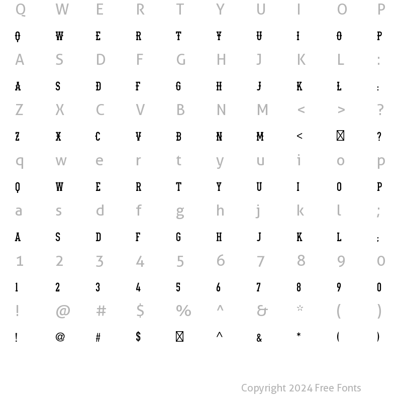 Character Map of Unchained Spaghetti