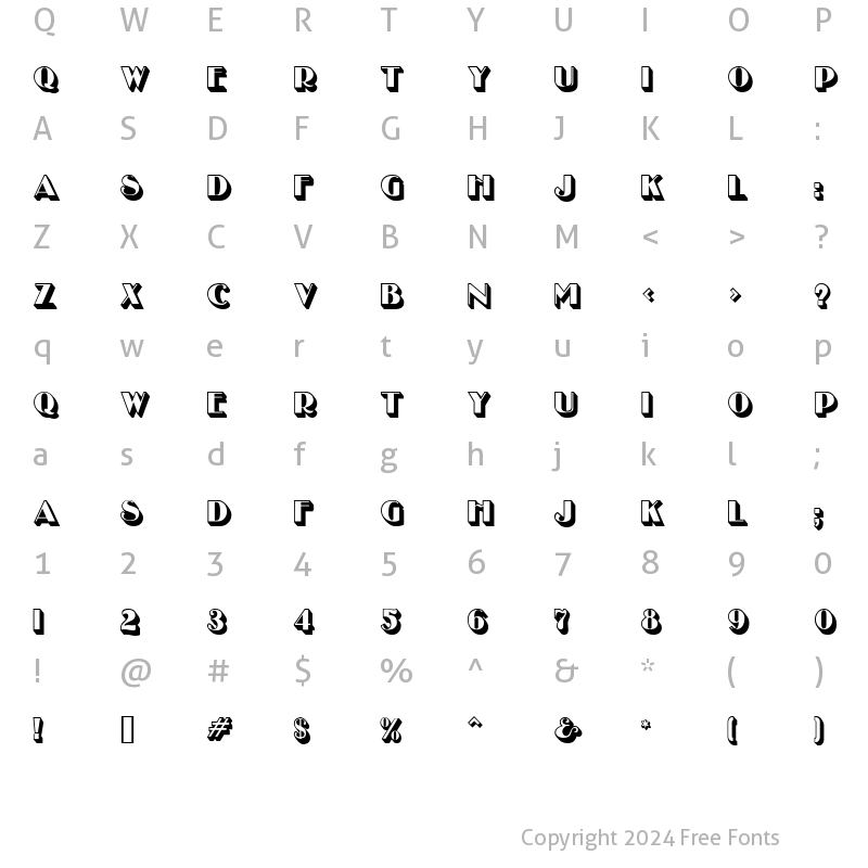 Character Map of Uncle Bob MF Shadow