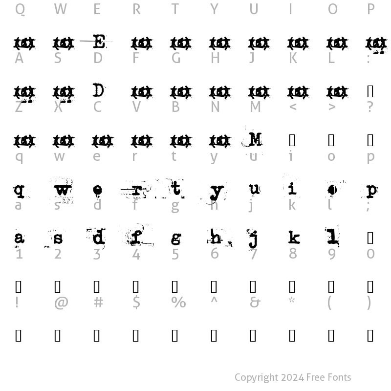 Character Map of uncletypewriter Regular