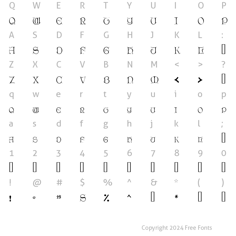 Character Map of UndaroSCapsSSK Regular