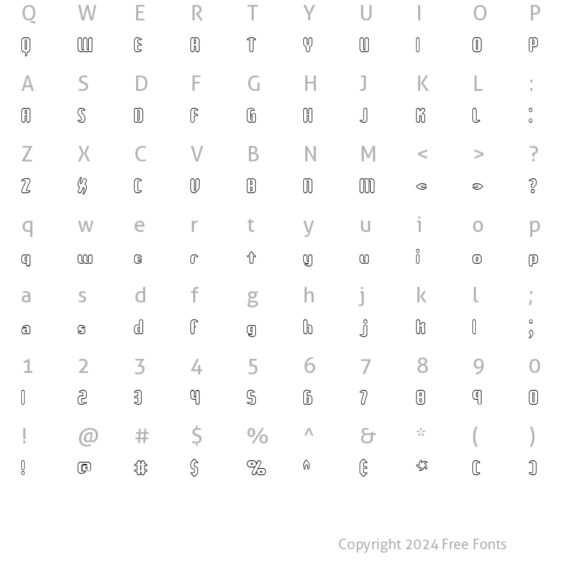 Character Map of Unexplored Galaxies O (BRK) Regular