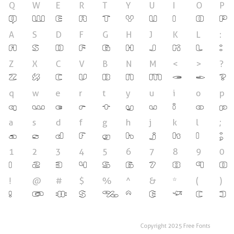 Character Map of Unexplored Galaxies WO (BRK) Regular