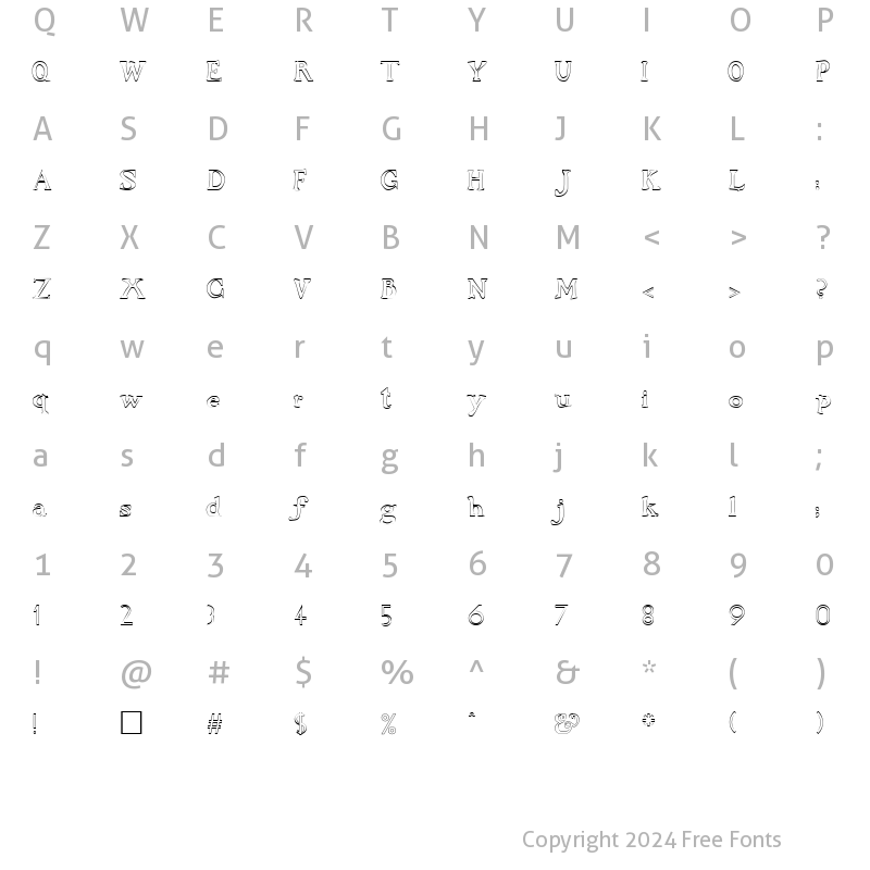 Character Map of UnikumOpen Regular