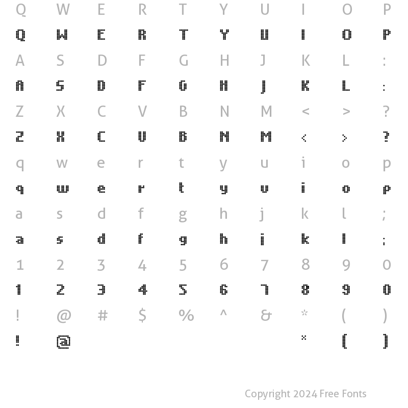 Character Map of Unintended Regular