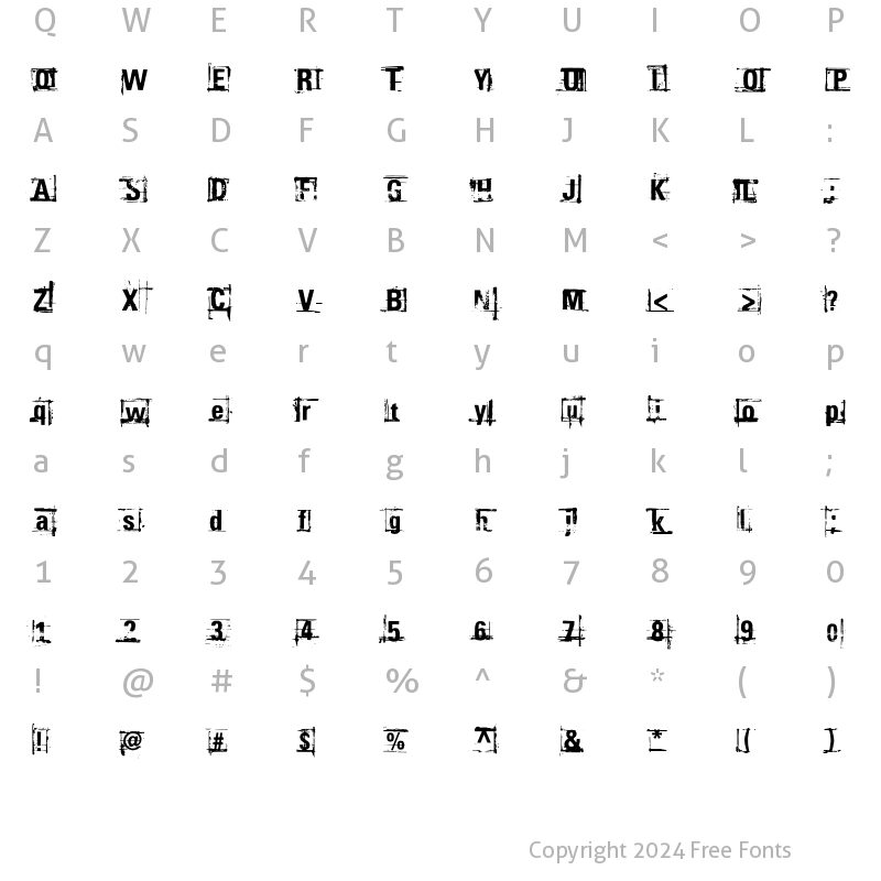 Character Map of Universally Corrupt Regular