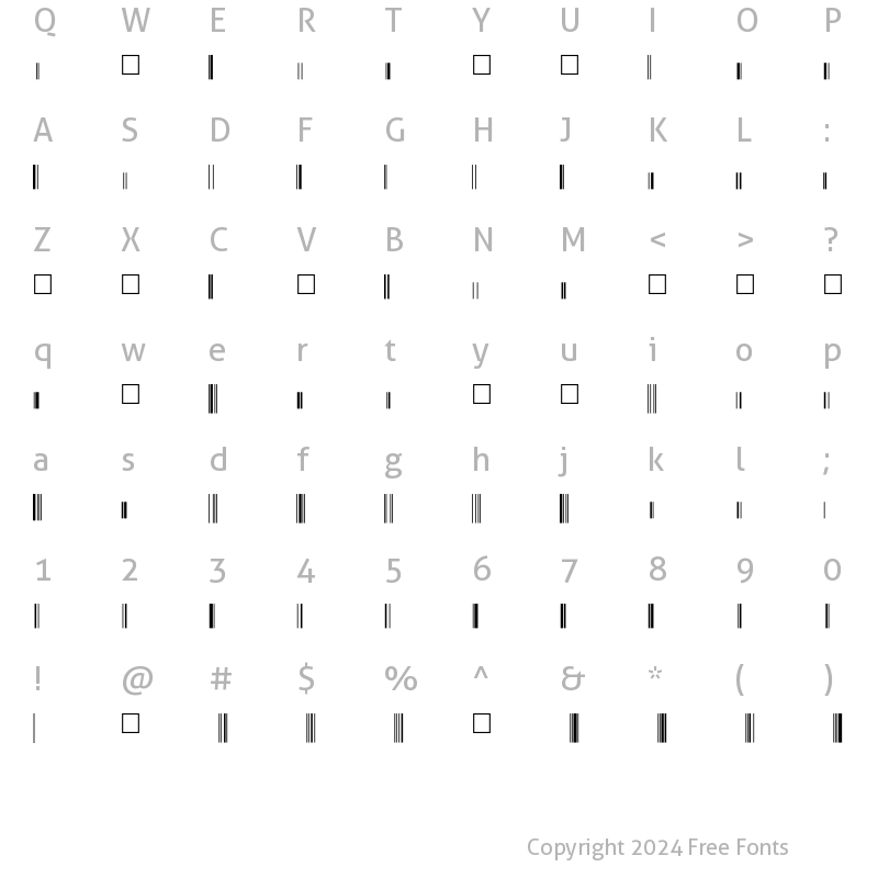 Character Map of UpcP36xTt Normal