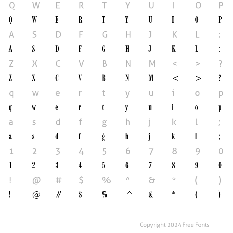 Character Map of Update 537 Normal