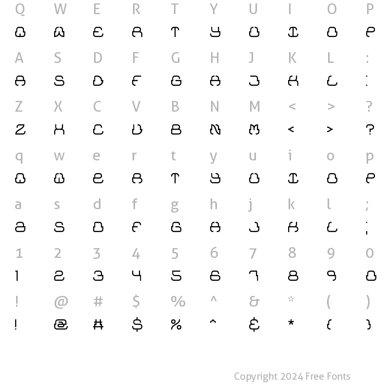 Character Map of Upraise BRK Normal