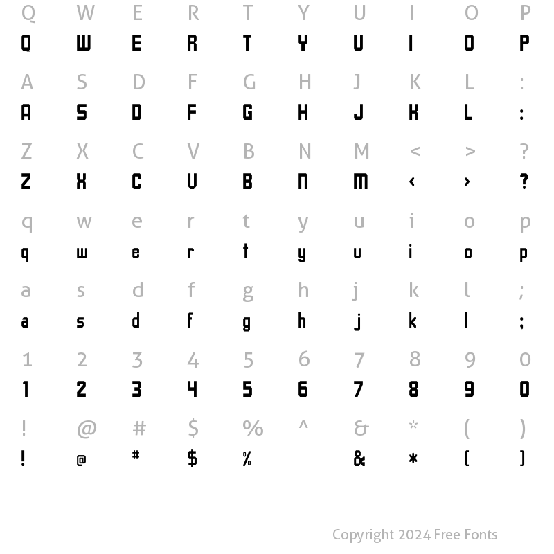 Character Map of Upsilon Th Regular