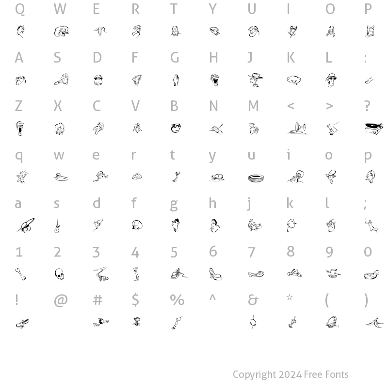 Character Map of UrbanHerd Regular