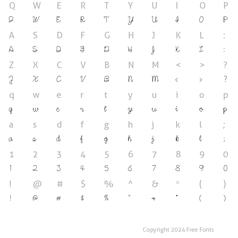 Character Map of UrbanScrawl Regular