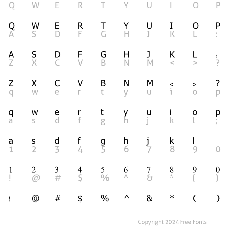 Character Map of Urdu_Emad_Nastaliq Regular