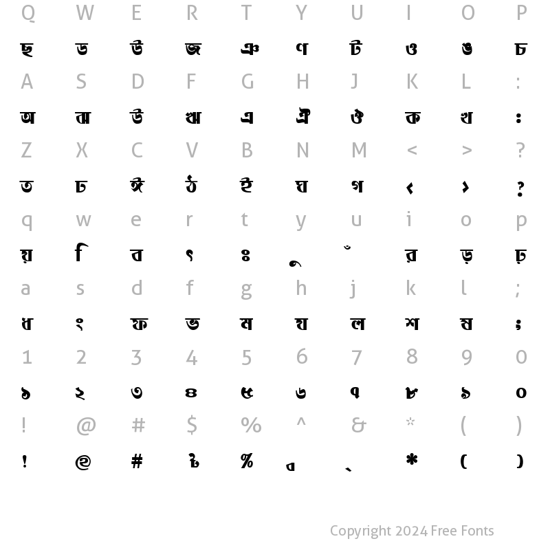 Character Map of UrmeeMJ Bold