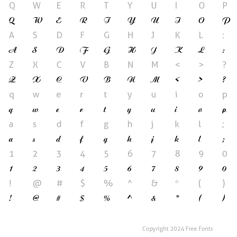 Character Map of URWAristotelesJoiD Bold