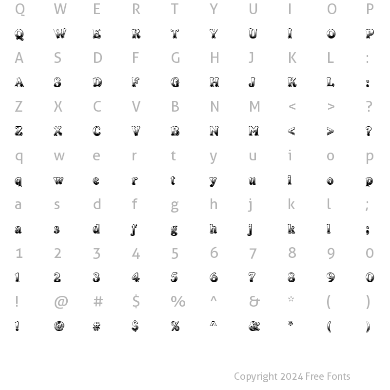 Character Map of URWCardanusD Regular