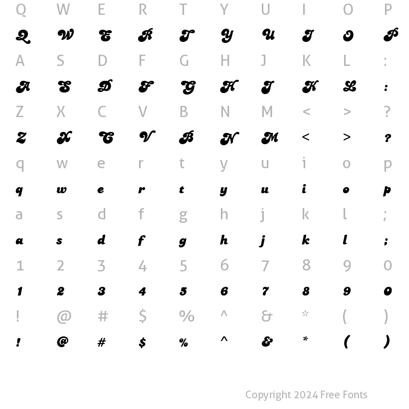 Character Map of URWCippusD Regular