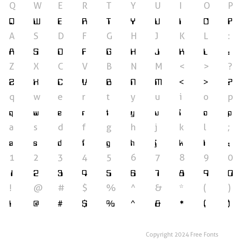 Character Map of URWDaliD Regular