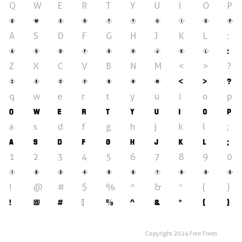 Character Map of URWSulpiciusIniD Regular