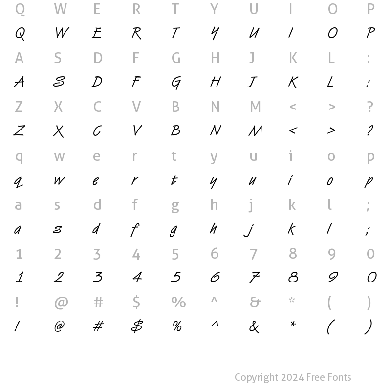 Character Map of URWVaporumD Regular