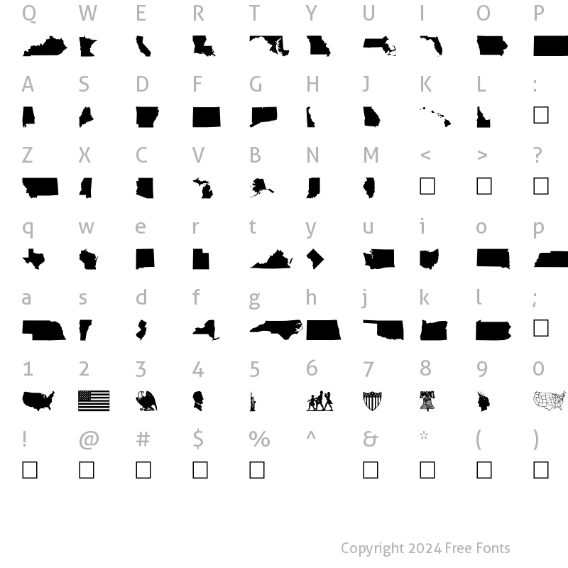 Character Map of US-Bats Normal