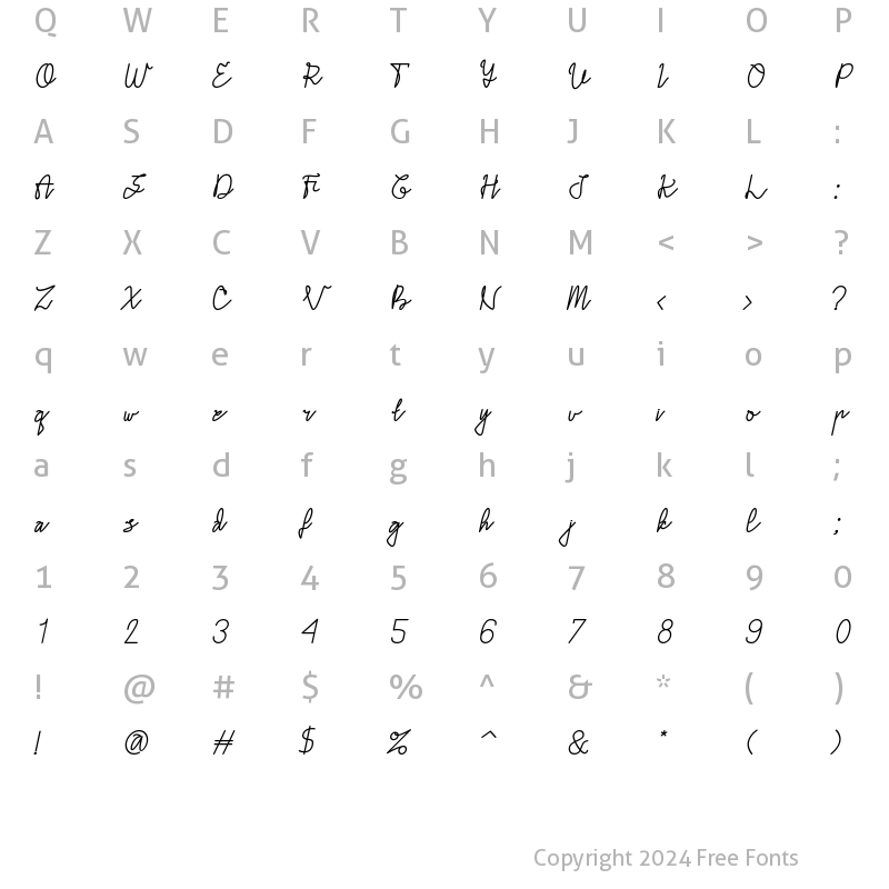 Character Map of Uttarha Bold Italic