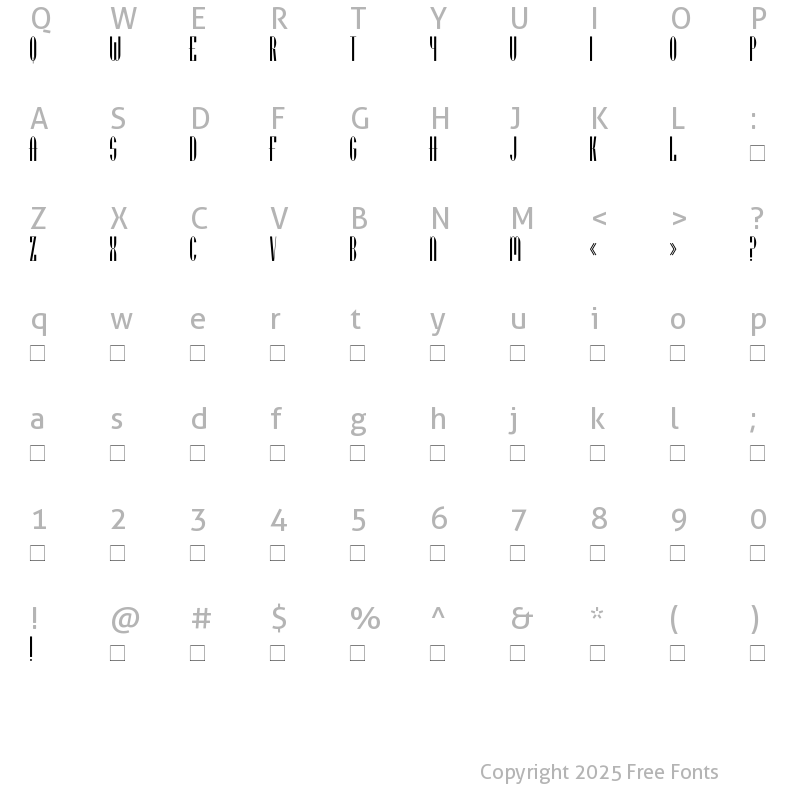 Character Map of Utusi Star normal