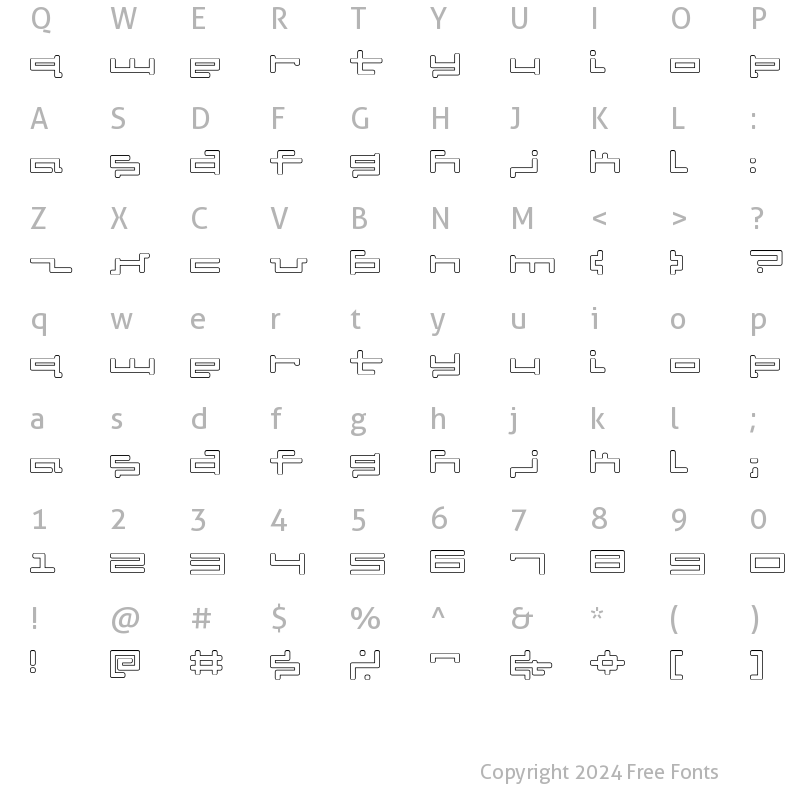 Character Map of V5 Cuadra2 Outline