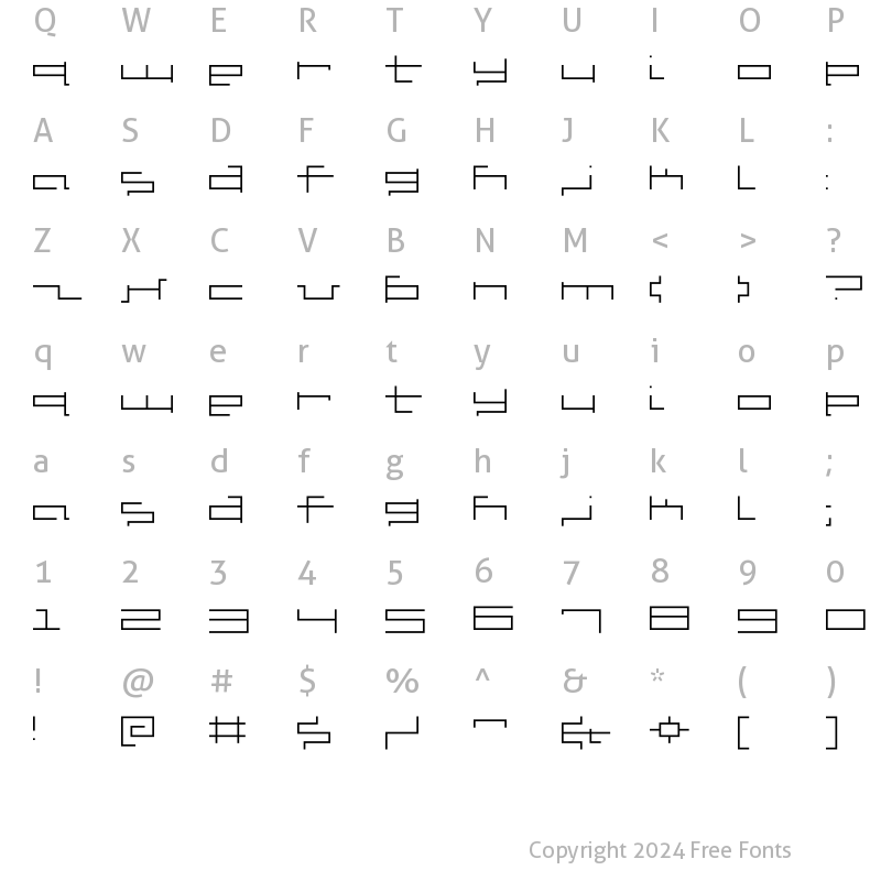 Character Map of V5 Cuadra2 Slim