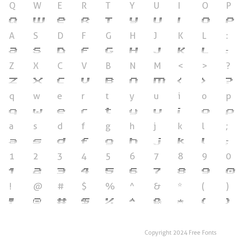 Character Map of V5 Prophit Fading