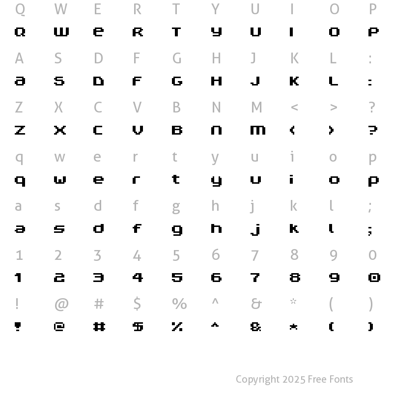 Character Map of V5 Prophit Non