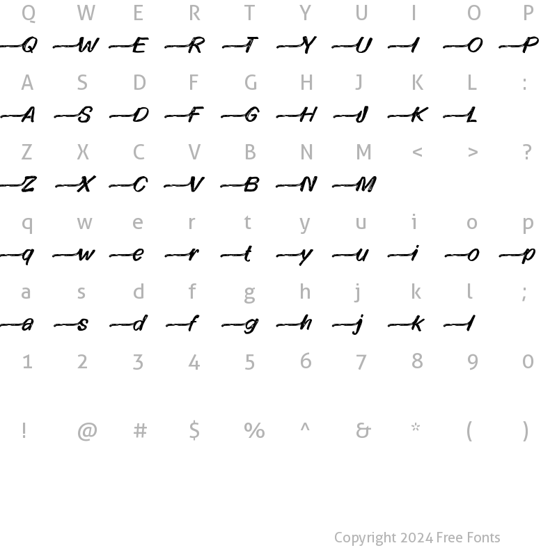 Character Map of VabulousAlt1 Regular