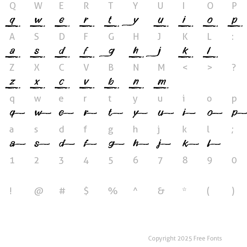 Character Map of VabulousAlt2 Regular