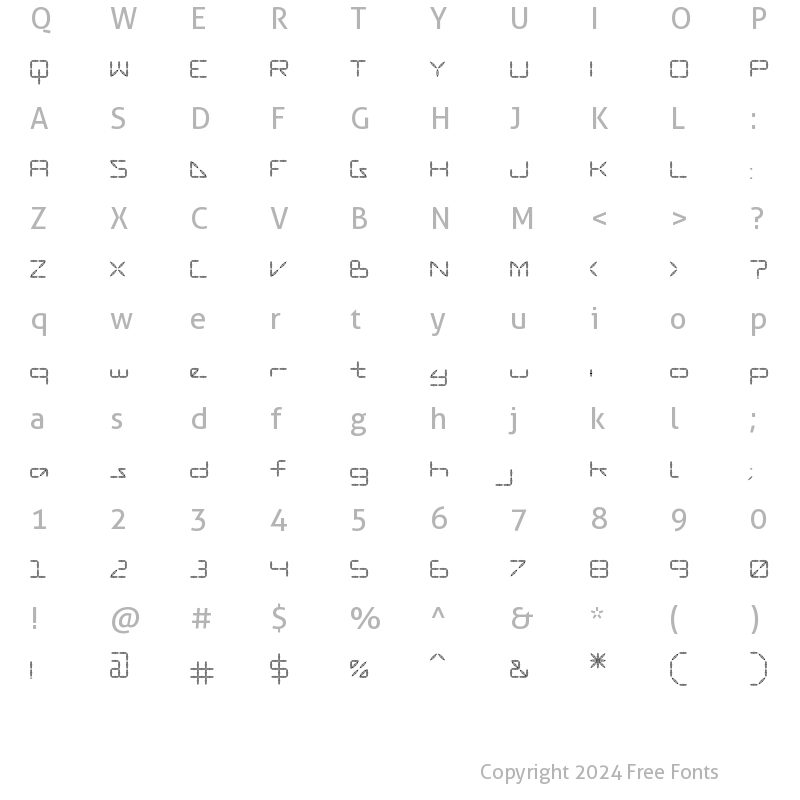 Character Map of Vanguard III AOE Regular