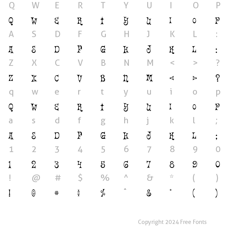 Character Map of Vantasyhouse Regular