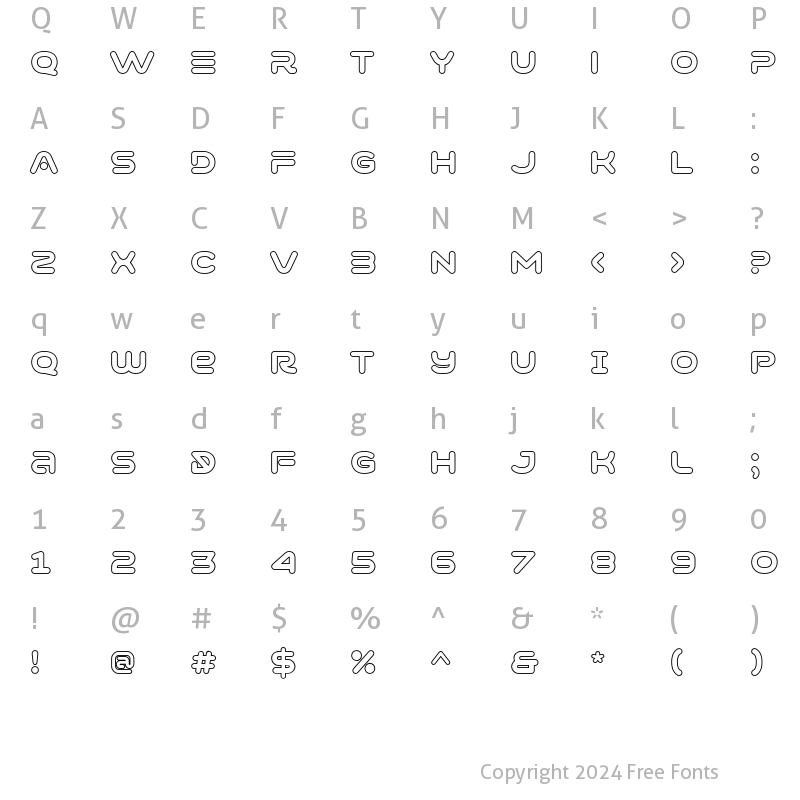 Character Map of Varino Outline