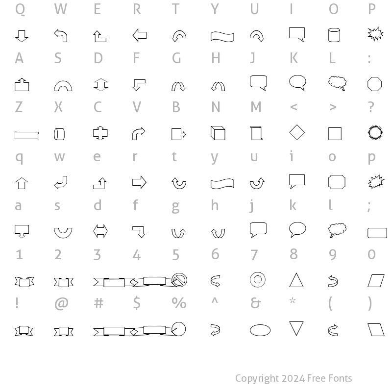 Character Map of VariShapes Regular