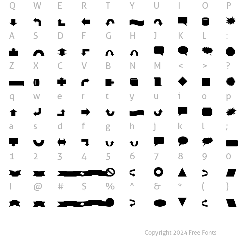 Character Map of VariShapes Solid Regular