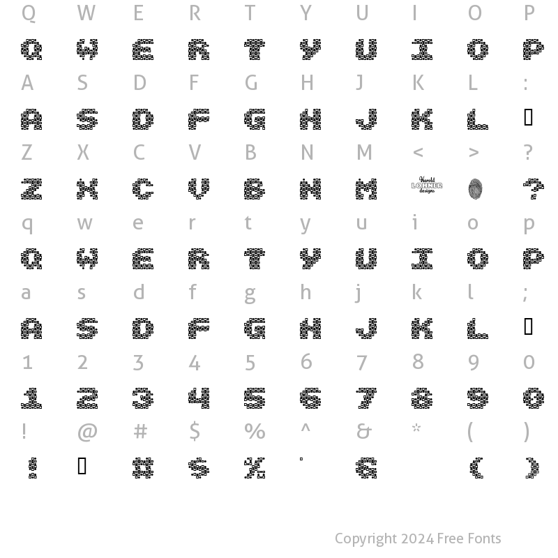 Character Map of Vasarely Regular