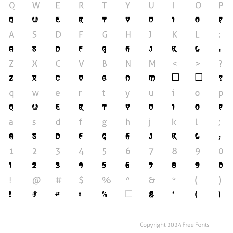 Character Map of Vassar Regular