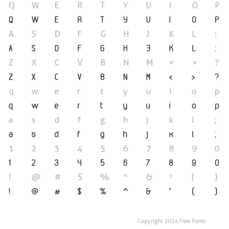 Character Map of VDS Compensated Light