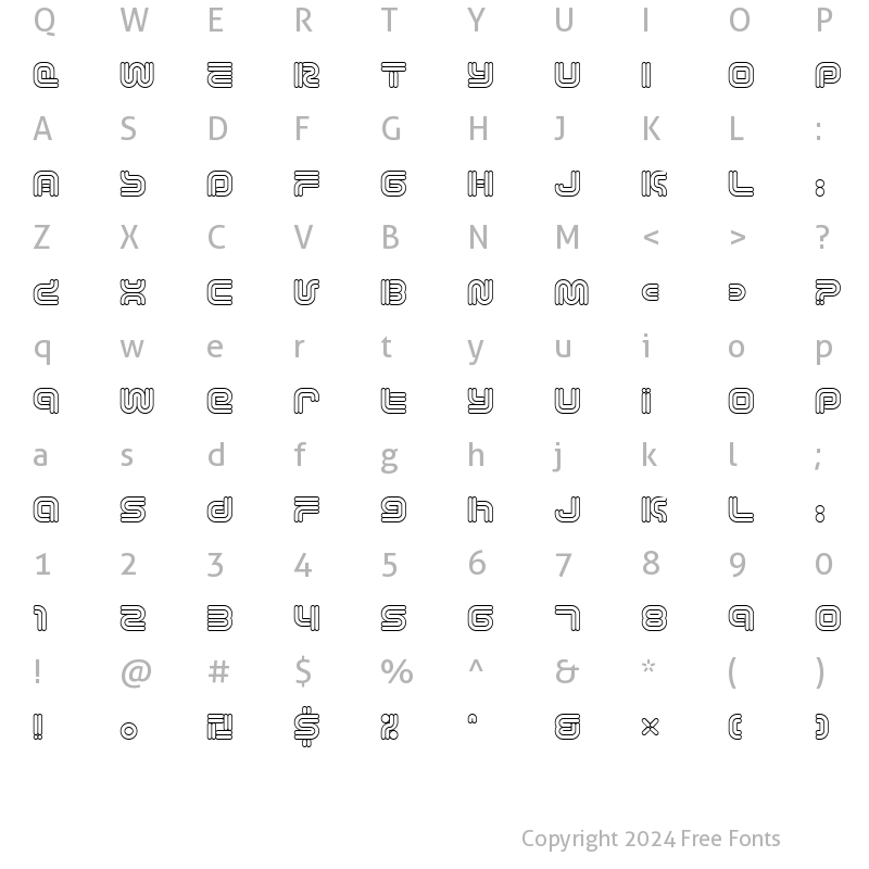 Character Map of Vectroid Astro Regular