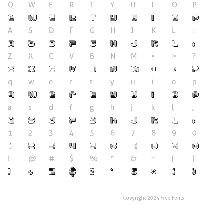 Character Map of Vectroid Cosmo Regular